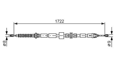 Трос стояночного тормоза BOSCH 1987477733