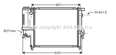 Радиатор системы охлаждения AVA BW2124