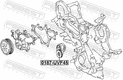Ролик натяжителя FEBEST 0187UVF45