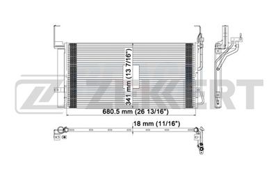 Радиатор кондиционера Zekkert MK3038