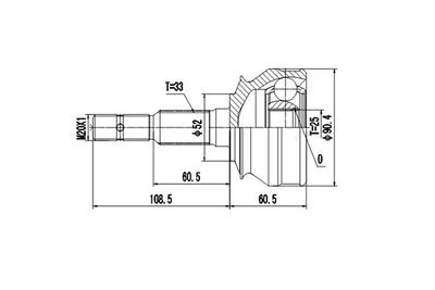 ШРУС наружный B-RING HBOC1701