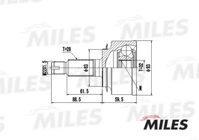 ШРУС наружный Miles GA20156