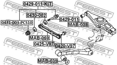 Болт эксцентриковый с гайкой и шайбой TORQUE CPK002