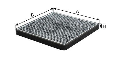 Фильтр салона угольный TSN 9740K