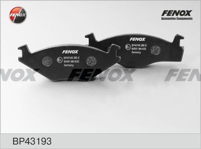 Колодки тормозные передние FENOX BP43193