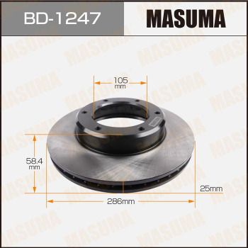 Диск тормозной Masuma BD1247