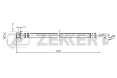 Шланг тормозной задний левый Zekkert BS9465