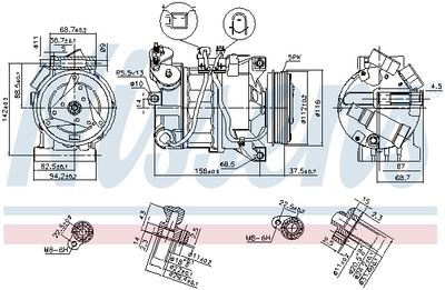 Компрессор кондиционера NISSENS 89350