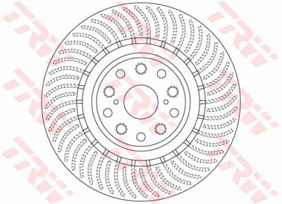 Диск тормозной передний левый TRW DF6489S