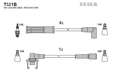 Провода зажигания TESLA T321B