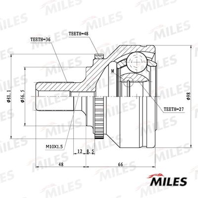 ШРУС наружный Miles GA20507