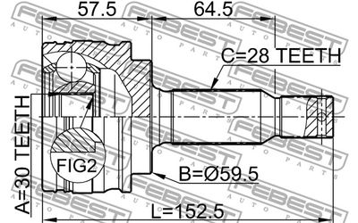 ШРУС наружный FEBEST 0410CY2