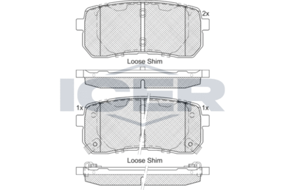 Колодки тормозные дисковые ICER 181839233