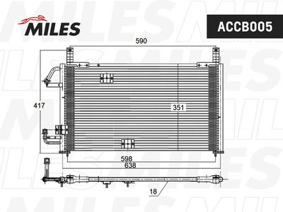 Радиатор кондиционера Miles ACCB005
