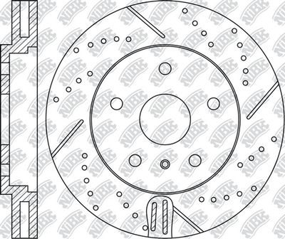 Диск тормозной передний перфорированный NIBK RN1427DSET