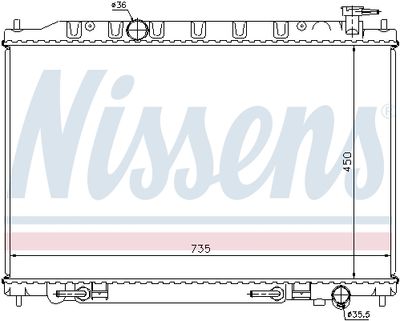 Радиатор системы охлаждения NISSENS 68712