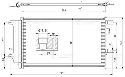 Радиатор кондиционера LUZAR LRAC1664