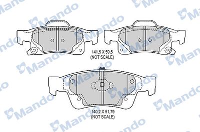 Колодки тормозные дисковые Mando MBF015582