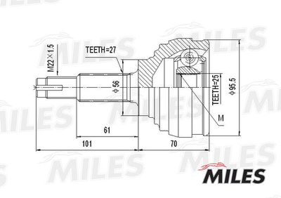 ШРУС наружный Miles GA20299