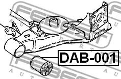 Сайлентблок задней балки FEBEST DAB001