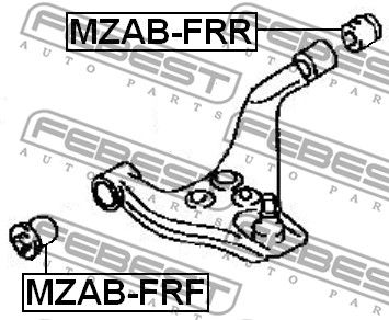 Сайлентблок рычага переднего FEBEST MZABFRF