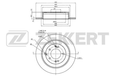 Диск тормозной задний Zekkert BS6250