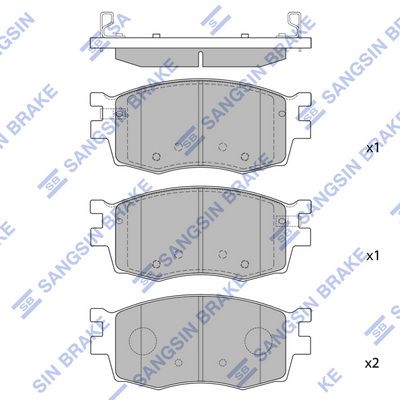 Колодки тормозные передние SANGSIN SP1186