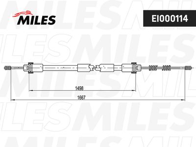 Трос стояночного тормоза Miles EI000114