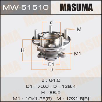 Ступичный узел Masuma MW51510