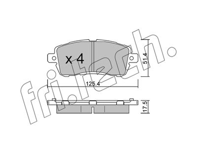 Комплект колодок для дискового тормоза TRUSTING 11850