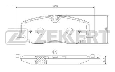 Колодки тормозные дисковые передние Zekkert BS1963