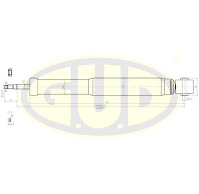 Амортизатор задний газовый GUD GSA343298