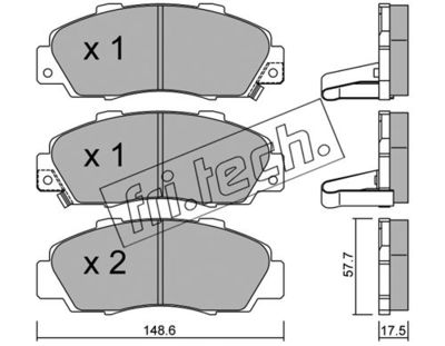 Комплект колодок для дискового тормоза TRUSTING 3070