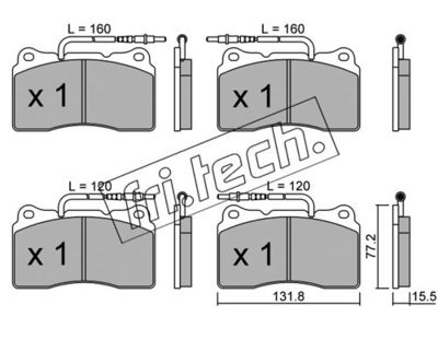Комплект колодок для дискового тормоза TRUSTING 2973
