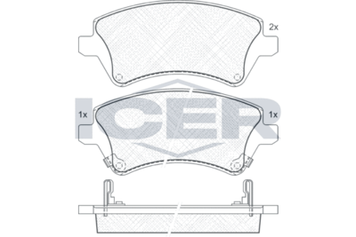 Колодки тормозные дисковые ICER 181513