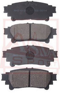 Колодки тормозные дисковые задние AKYOTO AKD01201