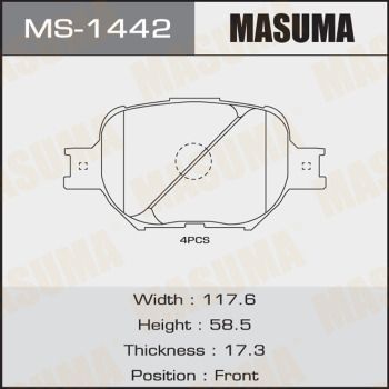 Колодки тормозные дисковые Masuma MS1442