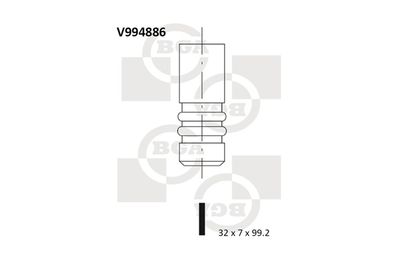 Клапан впускной BGA V994886
