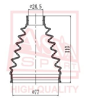 Пыльник ШРУС без смазки ASVA ASBTSL