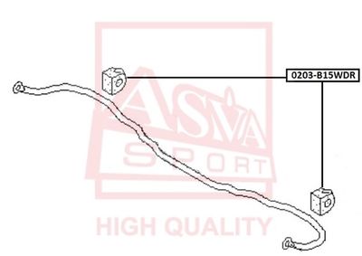 Втулка стабилизатора заднего ASVA 0203B15WDR