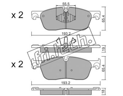 Комплект колодок для дискового тормоза TRUSTING 11231