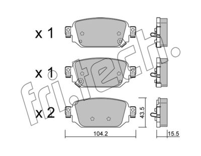 Комплект колодок для дискового тормоза TRUSTING 12380