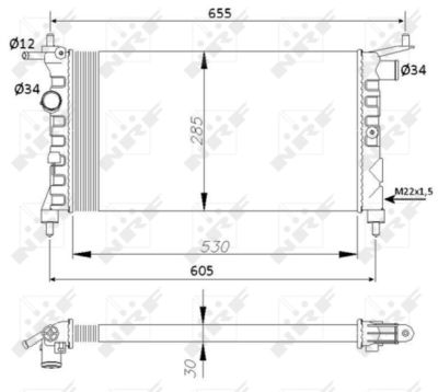 Радиатор системы охлаждения NRF 50551