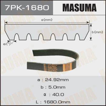 Ремень поликлиновой Masuma 7PK1680