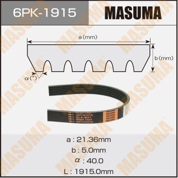 Ремень поликлиновой Masuma 6PK1915