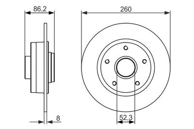 Диск тормозной BOSCH 0986479684