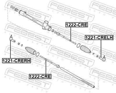 Наконечник рулевой левый FEBEST 1221CRELH