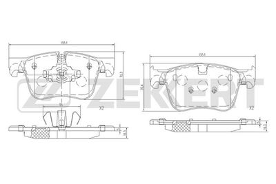 Колодки тормозные дисковые передние BLITZ BB0545