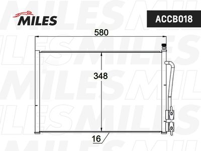 Радиатор кондиционера Miles ACCB018