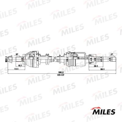 Привод в сборе правый Miles GC02150